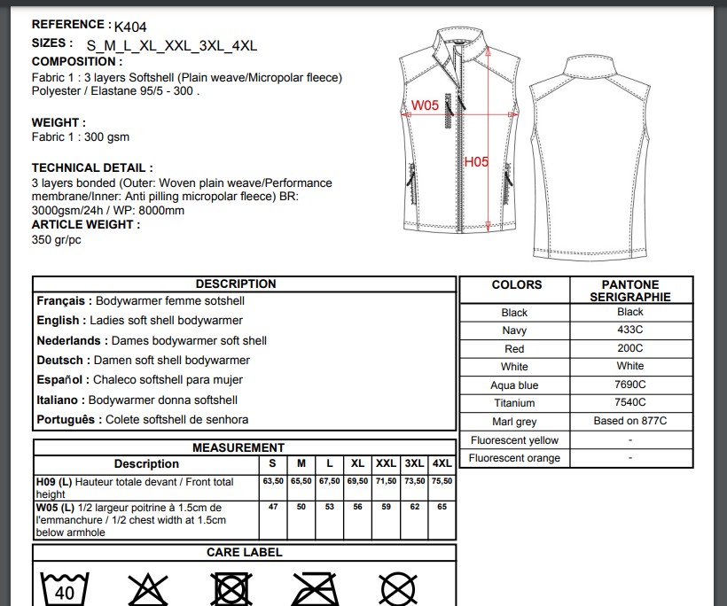 Veste De Conduite Softshell Sans Manche brodé avec portrait (modèle Femme) 4