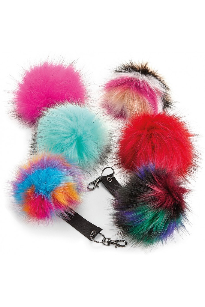 Porte clef pompon interchangeable