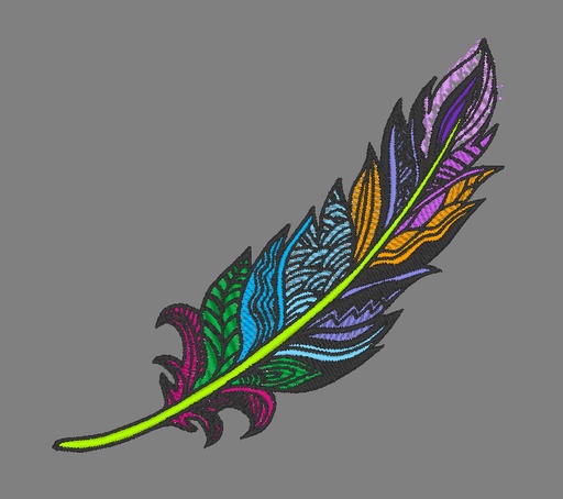 [FICHPLUME1] Plume multicolore