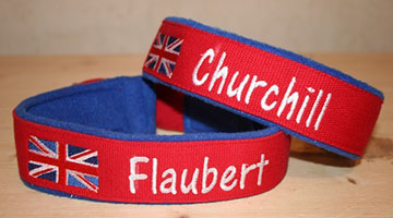 Collier Martingale Polaire avec Drapeau au choix (largeur 5 cm)