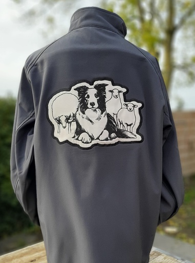 [SOFTMMBORDERMOUTONS] Manteau softshell brodé Border et moutons
