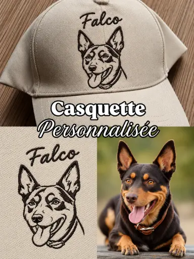 Casquette avec portrait de votre chien